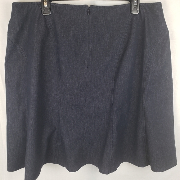 Fashion Bug Dark Washed Blue Jean Skirt Sz 18W - Picture 4 of 7